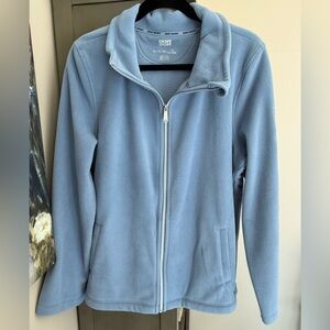 DKNY Women's Light Blue Fleece Jacket